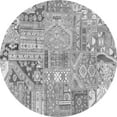 thumbnail image 1 of Ahgly Company Indoor Round Patchwork Gray Transitional Area Rugs, 5' Round, 1 of 4