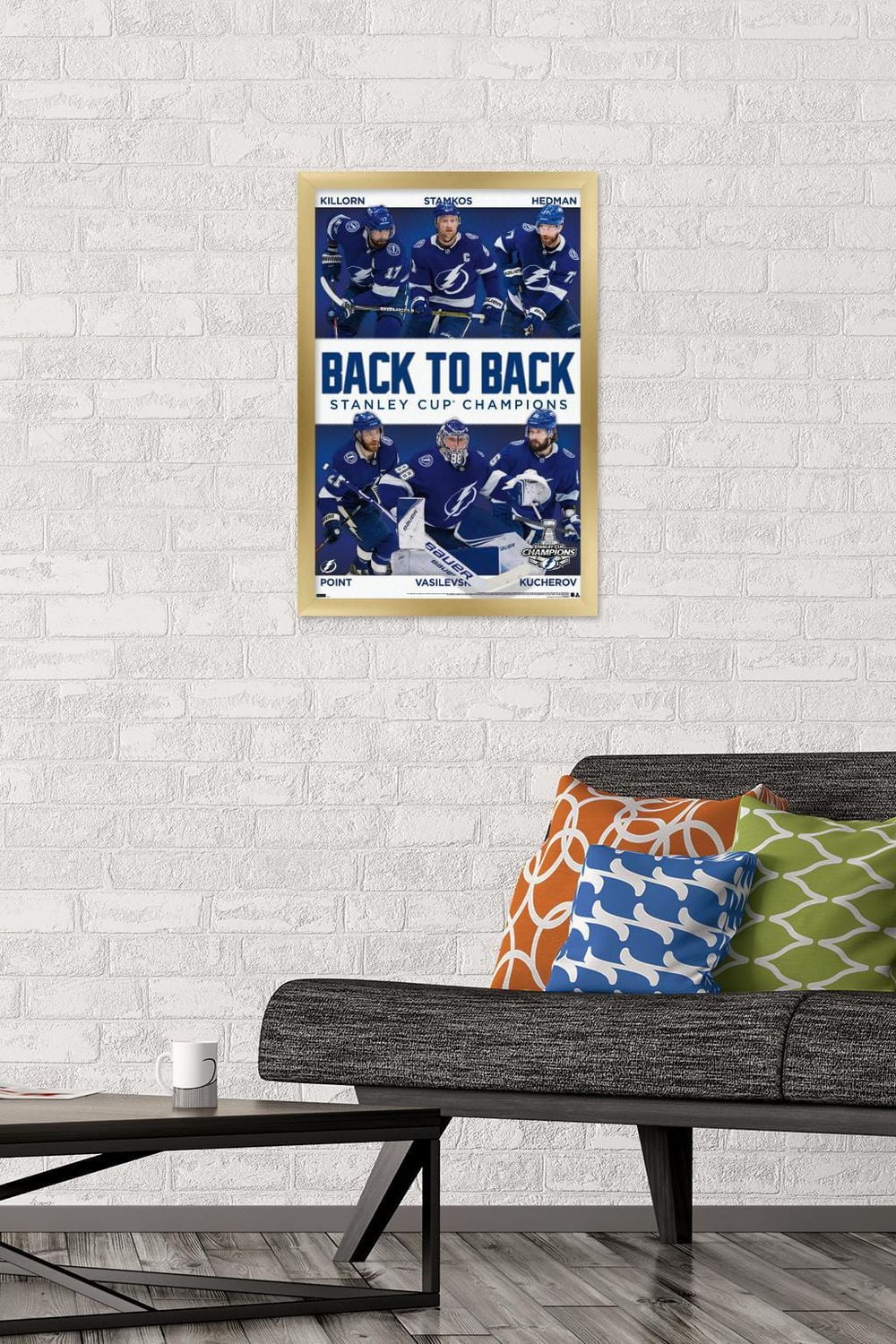 NHL Tampa Bay Lightning - 2021 NHL Stanley Cup Champions Wall Poster, 22.375" x 34" Framed