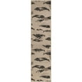 thumbnail image 2 of Unique Loom Outdoor Coastal Collection Area Rug - Whalewatch (2'  x 8' Runner Beige/Brown), 2 of 9