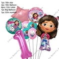 thumbnail image 4 of Casa de muñecas Gabby, globos con números de gatos, decoración para fiesta de cumpleaños para niños, globos de aluminio de látex, juego de globos para muñeca de Gabby para niña, 4 of 5