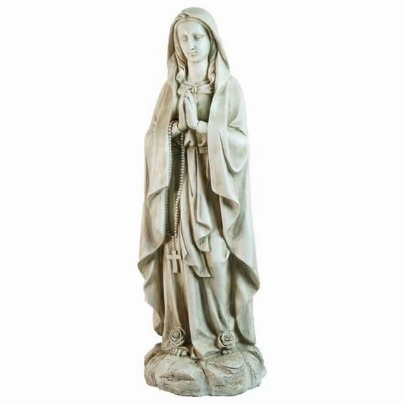 27.75 in. Praying Religious Virgin Mary Outdoor Garden Statue