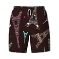 thumbnail image 5 of Rocae Eiffel Tower for Men's Swim Trunks Quick Dry With Two Side Pockets and One Lined Patch Pocket3X-Large, 5 of 9