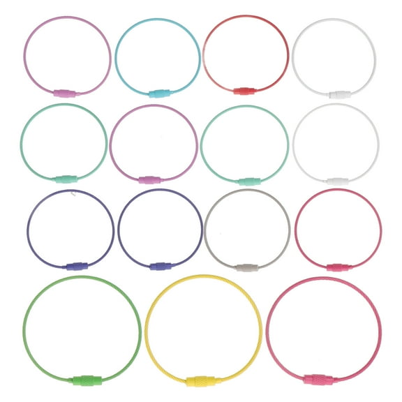 RUNROTOO 15Pcs Key Rings for Crafts with Metal and Wire for Beginners