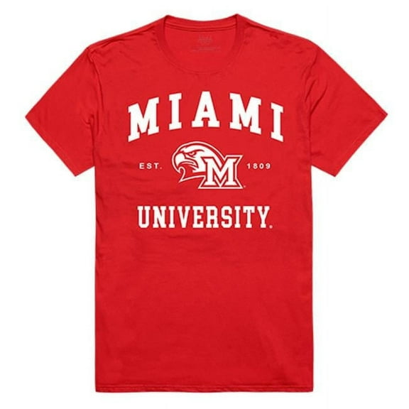 Miami University Seal Tee Shirt for Men - Red - Large