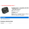 thumbnail image 2 of Headlight Switch - Compatible with 2002 - 2006 GMC Envoy XL 2003 2004 2005, 2 of 2