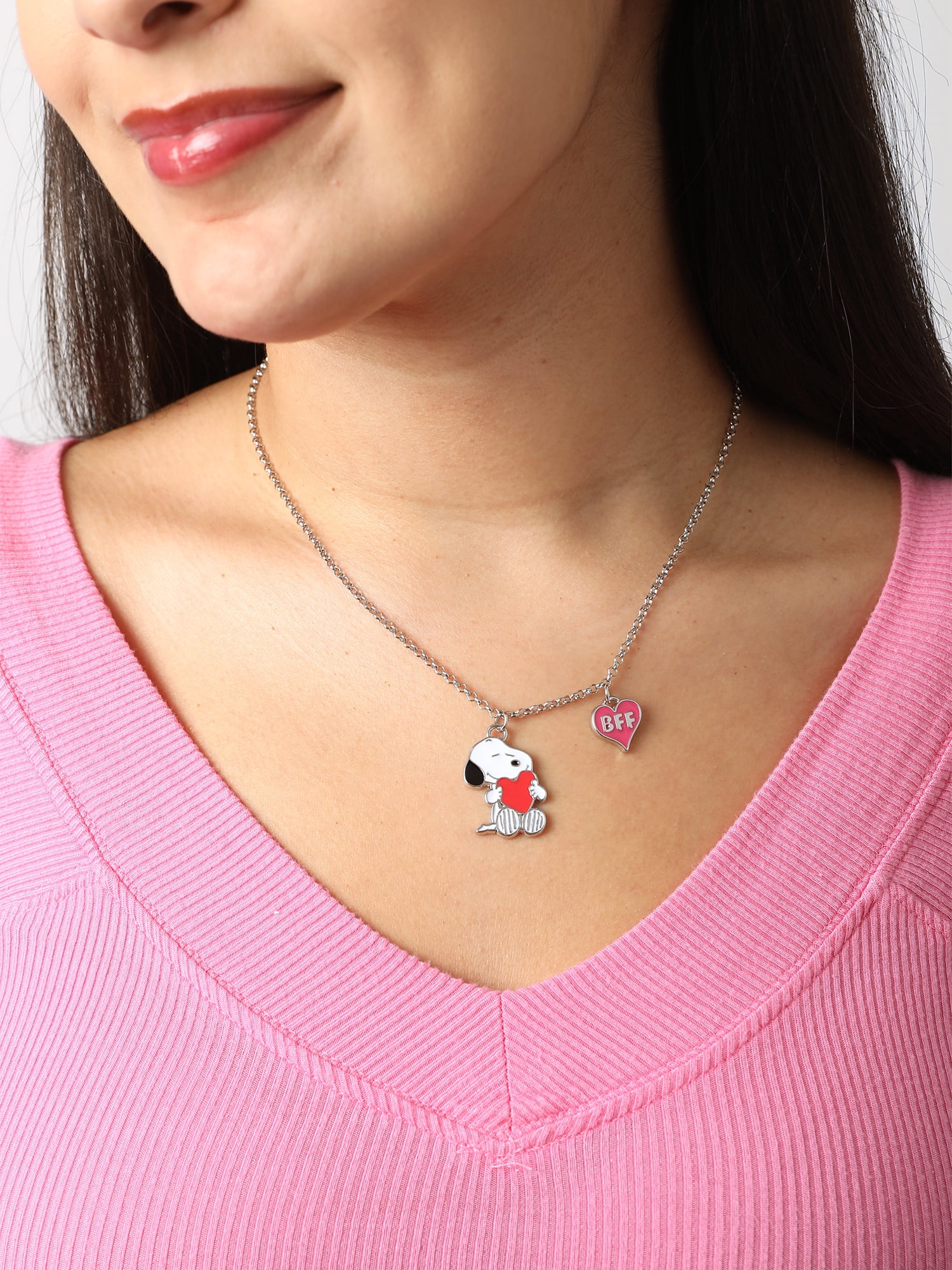 Peanuts Snoopy & Woodstock Best Friends Split Pendant Necklace Set