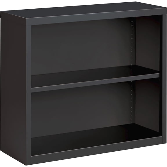 Lorell Bookcase 2-Shelf Steel 34-1/2"x12-5/8"x30" Charcoal 59691