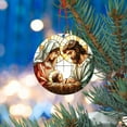 thumbnail image 4 of Adornos navideños, adornos para árboles de Navidad, decoración de belén, árbol de Navidad de madera, decoración para coche, regalos religiosos sagrados, belén, decoración navideña, regalos, colgante d, 4 of 9
