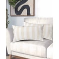 thumbnail image 2 of Cream Striped Pillow Covers King Size, Modern Farmhouse Cream White Stripes Soft Bed Throw Pillowcases Breathable Cooling Long Lumbar Body Pillow Sham Cover for Bed Sofa 20''x40'', 2 of 7