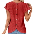 thumbnail image 4 of LOVZFMLL Hauts d'Été pour Femmes T-shirt à Manches Courtes Col Rond, 4 of 8