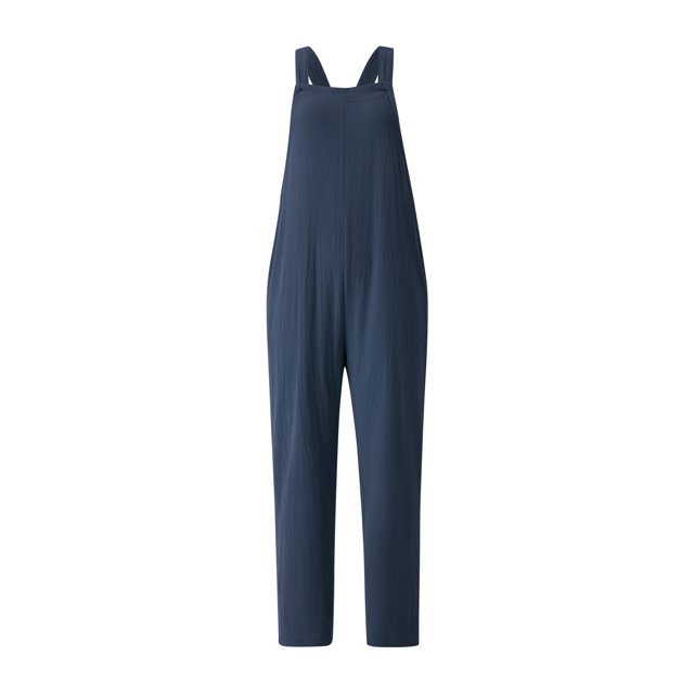 VISgogo Pantalones con tirantes para mujer, peto ajustado de color sólido con bolsillo para mujer, S/M/L/XL/XXL VISgogo moda