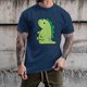 thumbnail image 2 of Camiseta de manga corta con estampado de dinosaurio y cuello redondo para hombre Pompotops oipoqjl33478, 2 of 4