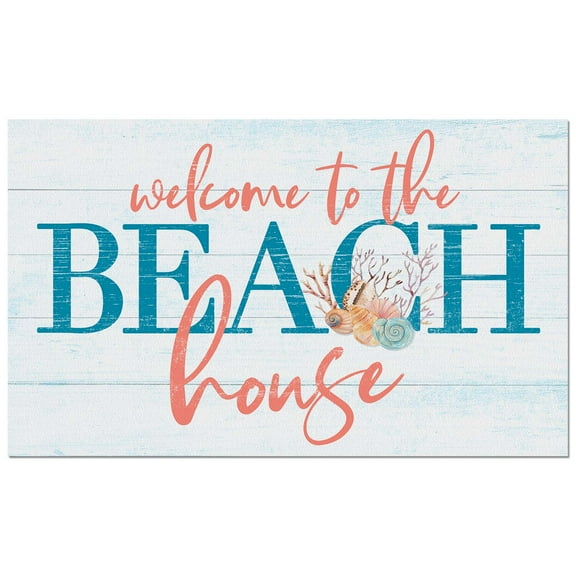 CounterArt "Beach House Welcome" Indoor/Outdoor Entryway Mat 29.5" by 17.75"