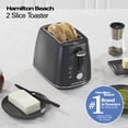 thumbnail image 2 of Hamilton Beach 2 Slice Toaster with Bagel, Defrost, and Cancel Buttons, Black, 2 of 9