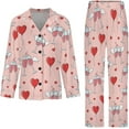 thumbnail image 5 of Top-kevin Women Long Sleeve Pajama Set Comfy Pjs Sets Wine Glasses Hearts Balloons 2 Piece Lounge Set, 5 of 6