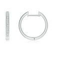 thumbnail image 2 of Angara Earrings - Natural Diamond Hinged Hoop Earrings in Platinum for Women | April Birthstone Jewelry, Birthday, Anniversary, Jewelry Gift for Women, 2 of 10