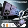 thumbnail image 3 of Military Grade Shockproof Case for Samsung Galaxy S25 Ultra 5G, Built-in N52 Magnetic Ring, Slide Camera Lens Cover, Rugged Heavy Duty Protective Phone Case, 3 of 8