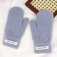 thumbnail image 1 of Guantes cálidos de invierno para mujer, color crema, estilo tejido, moda, conjunto de bolso para estudiantes, guantes a prueba de frío para niñas, de moda, 1 of 6