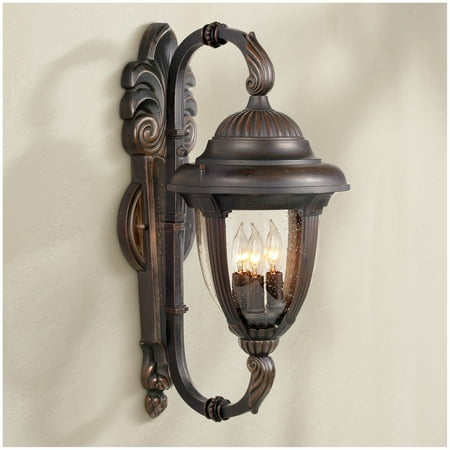 Traditional Front Porch John Timberland Traditional Outdoor Wall Light Fixture Bronze Double Arm 21 1/2