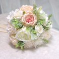 thumbnail image 4 of Ramo de boda TUNC Rosa blanca Novia Flores de seda artificial Sencillez, 4 of 5