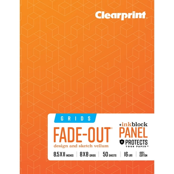 Clearprint Vellum Book, 4in x 4in Grid, 8.5in x 11in