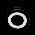 thumbnail image 2 of Unique Bargains 0.8' OD 0.6' ID Loose Leaf Rings Binder Ring Plastic for Book DIY Scrapbook Notebook, White 50 Pack, 2 of 5