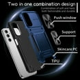 thumbnail image 4 of Dteck Case for Samsung Galaxy S23 FE,Shockproof Rubber Case Magnetic Armor Heavy Duty Military Grade Kickstand Slide Camera Cover Case for Galaxy S23 FE,Navyblue, 4 of 9