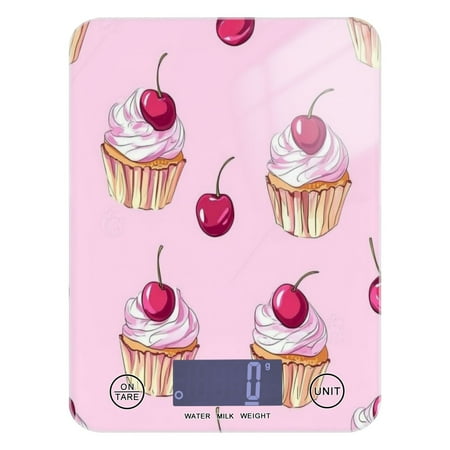 

Cake and Cherries Food Scale Digital Kitchen Scale Waterproof Grams Ounces lbs for For Baking and Cooking