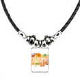 thumbnail image 1 of luz de otoño temporada ilustración collar a mano colgante de cuerda de cuero Unbranded M, 1 of 3