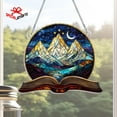 thumbnail image 3 of Bookaholic Night Court Stained Glass Suncatcher,Fantasy Book Reader Gift,Acrylic Window Hanging,Bookshelf Decor,Book Lover Gift,Bookish Gift, 3 of 5