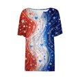 thumbnail image 6 of MEICHEN Women's Summer Printed Tops Short Sleeves Blouse Tops Women's Blouse Short Sleeve T Shirt V Neck T Shirt, 6 of 6
