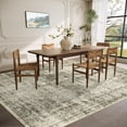 thumbnail image 2 of Hasoo 9' x 12' Area Rug for Living Room Boho Vintage Rug Non Slip Throw Rugs Floral Bedroom Rug, Green, 2 of 7