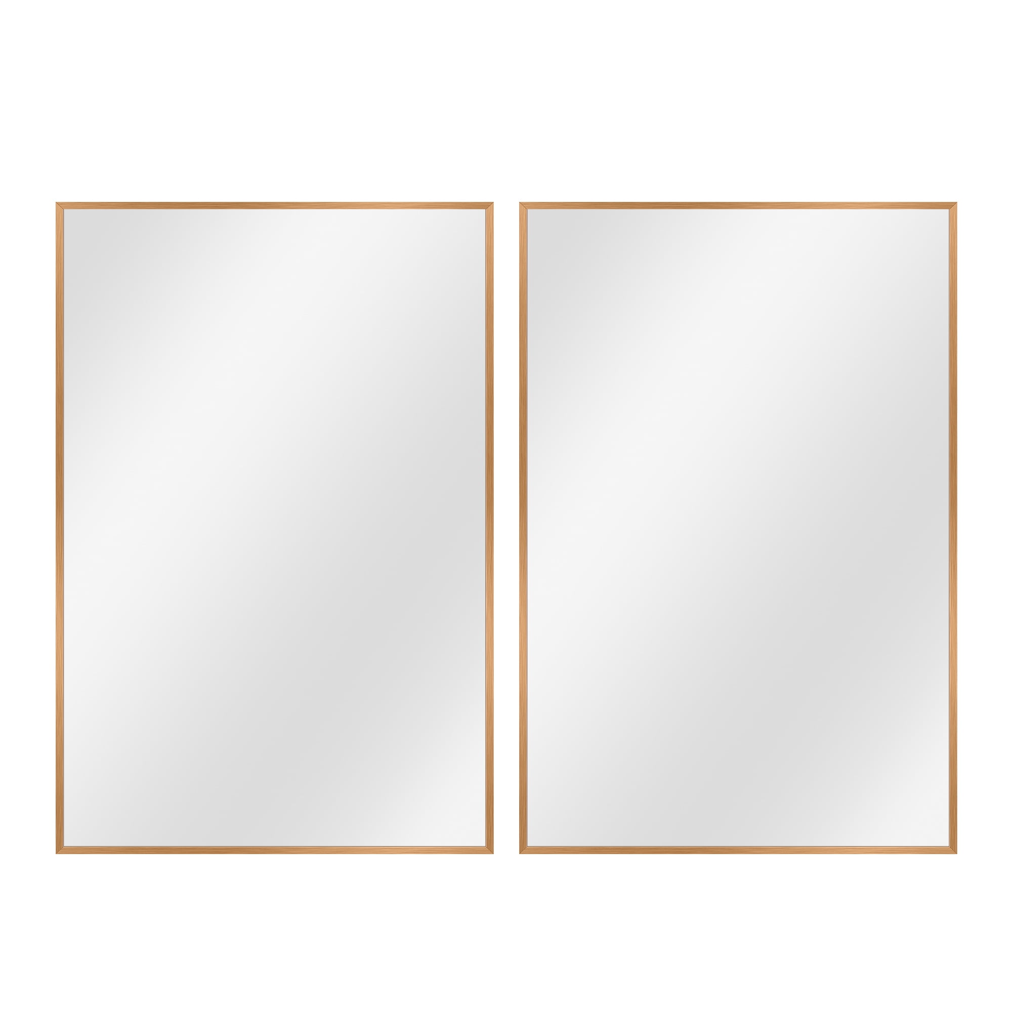 MAYEERTY 38"x26" Rectangle Wall Mounted Mirror Aluminum Framed Mirror,Gold Set of 2