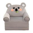 thumbnail image 4 of Sofá cama plegable para niños, silla princesa con respaldo, reclinable de dibujos animados para niños Gris, 4 of 9