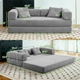 thumbnail image 4 of YINIX 81.6" Sleeper Sofa with Two Pillows, Comfy Modular Convertable Sofa Couch for Living Room, Small Spaces, Gray, 4 of 13