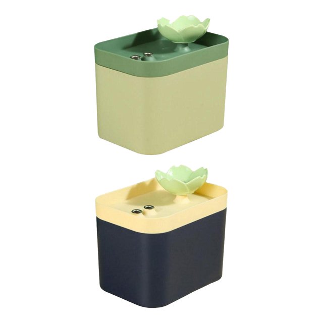 2 fuentes de agua automáticas para gatos, cuenco de 1,5 l, alimentador de platos, dispensador USB para el hogar, viajes al aire libre, , y verde Gloria Bebedero para gatos