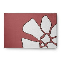 Simply Daisy 4' x 6' Coral Petal Lines Spring Chenille Indoor/Outdoor Rug