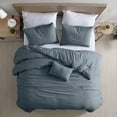thumbnail image 3 of Modern Threads Beck 4-Piece Garment Washed Adult Comforter Set, Denim, King, 3 of 7