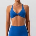 thumbnail image 4 of Sujetador deportivo push up para mujer, ropa interior, bralette acolchado, sujetador deportivo con tirantes cruzados, top sin espalda, para entrenamiento, fitness, yoga y otras actividades., 4 of 5