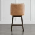 thumbnail image 6 of CHITA 26 inch Swivel Upholstered Counter Height Bar Stools with Full Back Set of 2,Faux Leather in Cognac Brown, 6 of 8