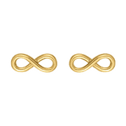 Mystigrey Infinity 18K Gold Plated Stud Earrings for Girls and Women