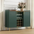 thumbnail image 2 of HLR 47.2" Coffee Wine Bar Cabinet with 2 Door, Modern Buffet Sideboard Table for Dining Room, Green, 2 of 8