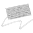 thumbnail image 1 of Uxcell Ribete de Trenza Gimp, 1/2 Pulgada 12cm x 25 Yards Ribete de Poliéster con Borde Dorado para Coser/Cosplay Plata, 1 of 1