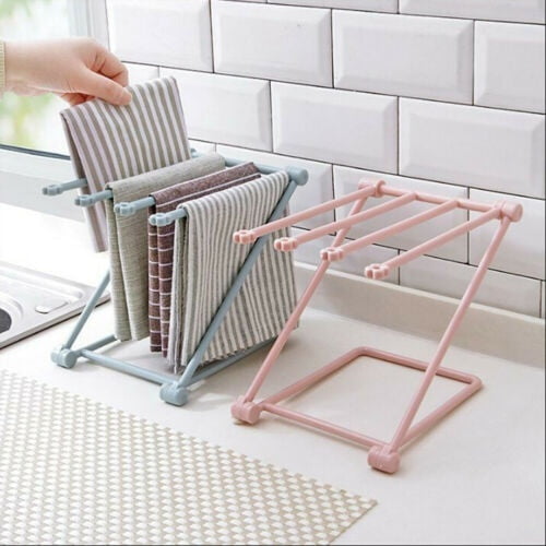 Dish Cloths Rack Shelf Sponge Holder Home Kitchen Clip Rag Storage Stand Rack