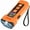 Orange ultrasonic dog repeller, variant on Dog Barking Control Devices three Sensors Anti Barking Device with Training/Deterrent Modes Dog Whistle to Stop Barking Ultrasonic Dog Barking Deterrent with LED Flashlight 50 ft Range, Rechargeable