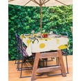 thumbnail image 3 of Fsddascl Summer Lemon Outdoor Tablecloth - 54x80 Inch Rectangle Dining Table Cover, Yellow Gnomes Farm Lemon Tree Waterproof Outdoor Table Cloth with Umbrella Hole & Zipper for Picnic/Patio/Party, 3 of 7