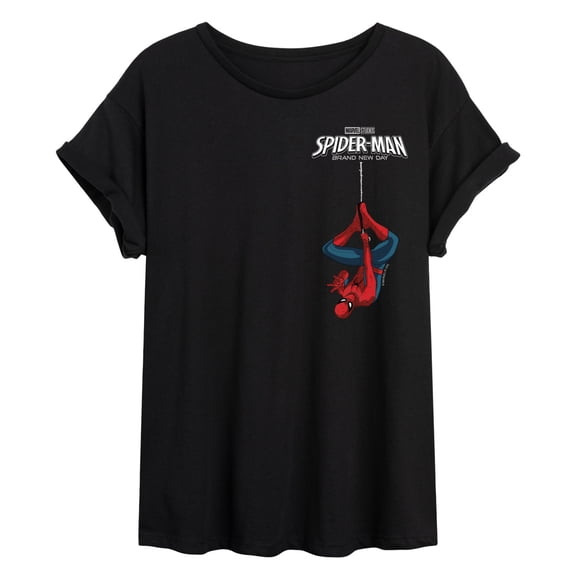 Spider-Man: Brand New Day - Web Hang Logo - Juniors Oversized Graphic T-Shirt