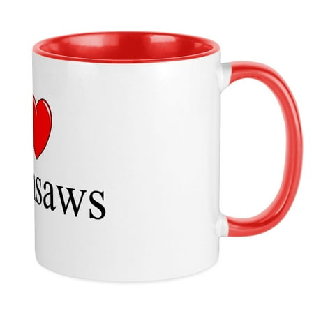 

CafePress - I Love (Heart) Chainsaws Mug - Ceramic Coffee Tea Novelty Mug Cup 11 oz