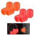 thumbnail image 1 of 8x Tapas de Válvula de Neumático de Coche Tapas de Neumático de Bicicleta Iluminadas para Bicicleta Motocicleta Naranja Rojo , Rojo naranja DYNWAVEMX Tapas de vástago de válvula de neumático, 1 of 8