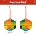 thumbnail image 2 of Cauagu Colorful Building Blocks Pattern Acrylic Christmas Pendant,1-Pack Christmas Ornaments Xmas Tree Decor Christmas Décor with Ribbon Cute Tree Hanging for Party Favors-Hexagon, 2 of 7